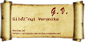 Gilányi Veronika névjegykártya